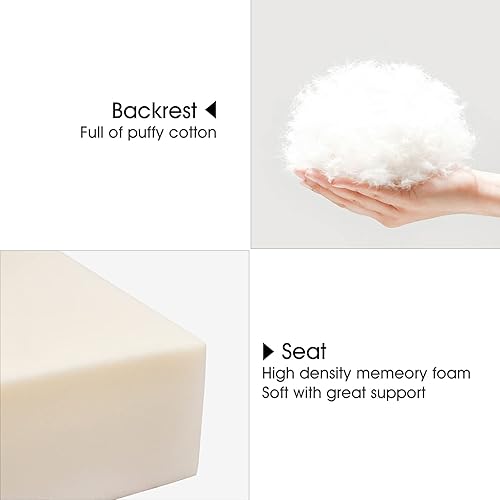 Miniatura 6 de HonTop Juego de cojines de exterior para muebles de patio, 24 × 24 pulgadas, resistentes a la intemperie, asientos profundos de mimbre para sillas