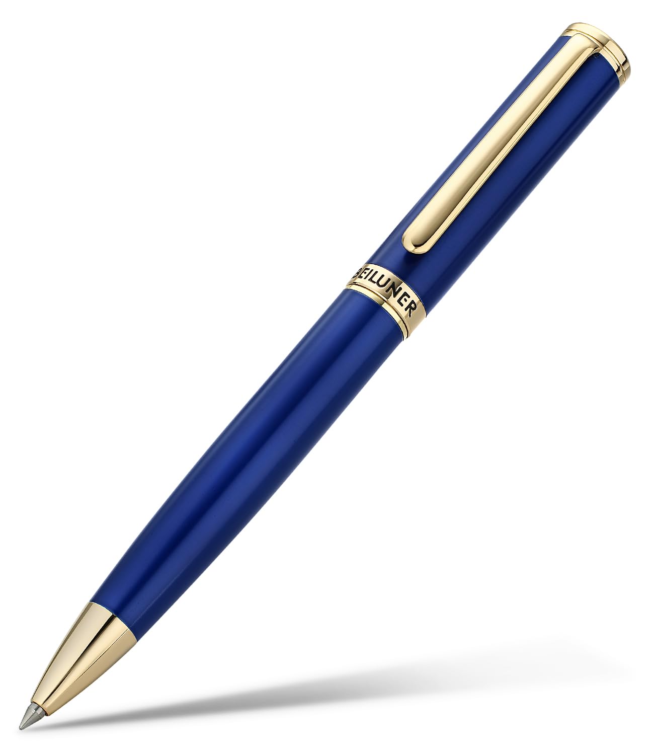 BEILUNER Blue Gel Pen - Stunning Luxury with 24K Gold Finish, Black G2 Refill, Best Pen Gift Set for Men & Women, Professional, Executive, Office, Nice Pens