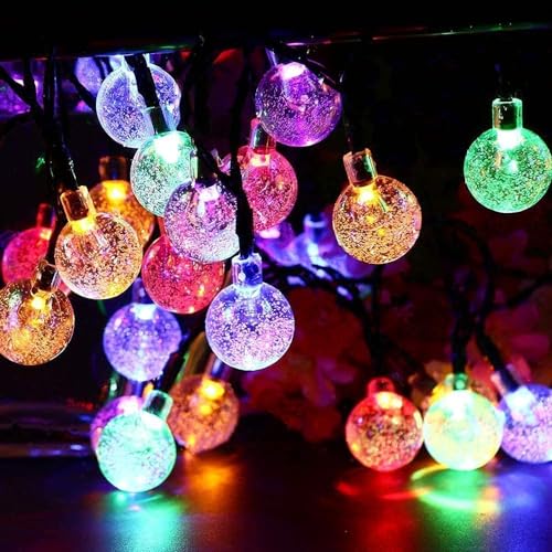 Image of Xenith 14 LED Crystal Bubble Ball Fairy String Lights for Diwali Christmas Xmas Tree New Year Party Birthday Wedding Garden Indoor Outdoor Decoration Light (Multicolor, 3.5 Meter)