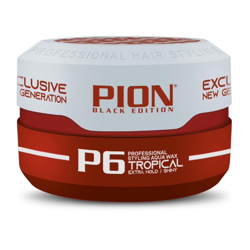 Pion Professional Hair Styling Wax Series 150ml - Long-Lasting Hold, Texture and Volume, Daily Use, For All Hair Types (150ml (Pack of 1), P6 Tropical)