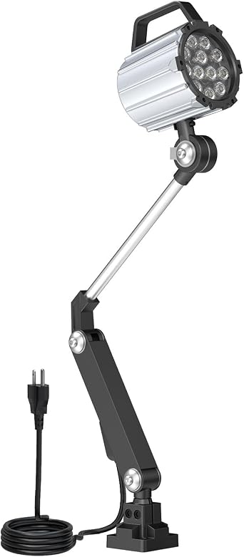 Articulating Led Work Light, 18W Lathe Machine Lights 110-220v
