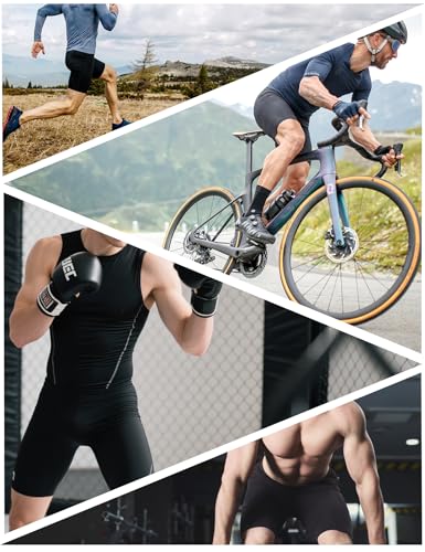 HovSiyla 6 Pack Compression Shorts with Pocket Men Sports Workout Performance Athletic Running Underwear Shorts Spandex 2 Black 2 White 2 Grey Large