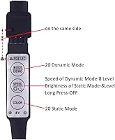 Vista 5 de Tira de luces LED con pilas, RGB luces LED tira de luces con batería, 3 llaves, controlador