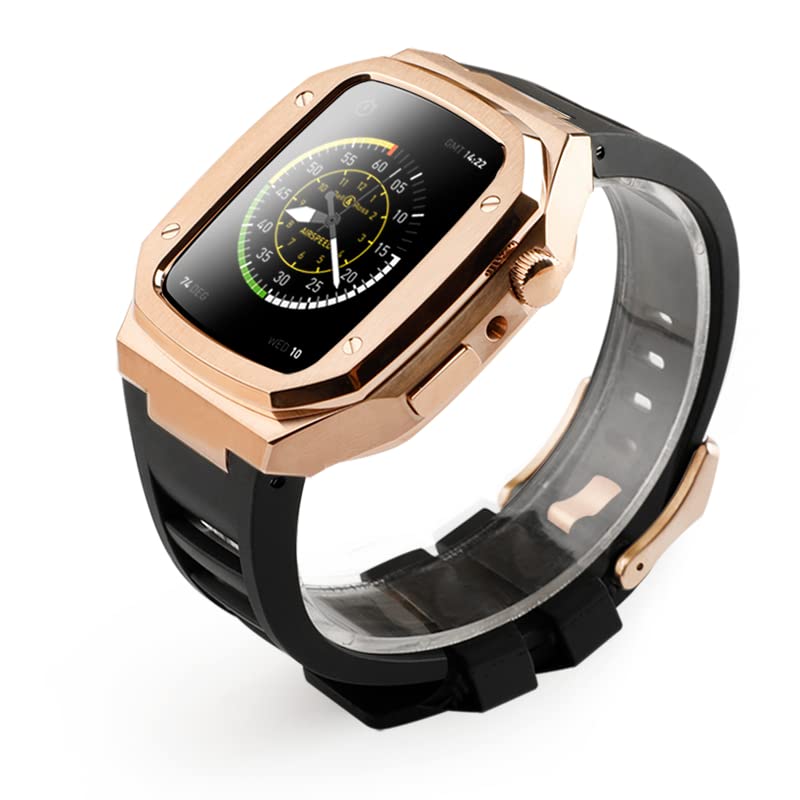 Kit de modification luxe en acier inoxydable pour Apple Watch Series 7 et SE