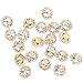 Premium Crystal Rhinestone Stitching,50pcs Bright Flat Back Beaded Buttons with Diamonds,DIY Craft is Great for Clothing,Clothing,Bags,Shoes,Dresses,Wedding Party Decoration(Clear)