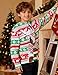 BFUSTYLE Kids Ugly Holiday Sweater Alpaca Sheep Geometry Reindeer Long Sleeve Christmas Sweatshirt Crewneck Xmas Red Green White Stripes Pullover Sweaters 10-12 Years Old