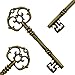 Makhry Mixed 20 Extra Large Antique Bronze Finish Skeleton Keys Rustic Key for Wedding Decoration Favor(Bronze)
