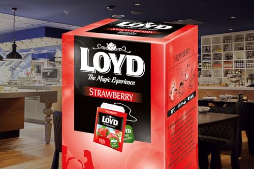 LOYD - HORECA Erdbeertee - 20 Einzelverpackte Teebeutel, Aromatischer Früchtetee mit Süßer Erdbeernote - Perfekt für Gastronomie, Hotel & Restaurant, Erfrischend & Fruchtig - 40g