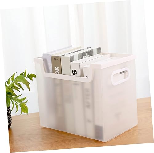 Miniatura 4 de Caja de almacenamiento de archivos, estantería transparente, carpeta de archivos de plástico, contenedores de almacenamiento de documentos,