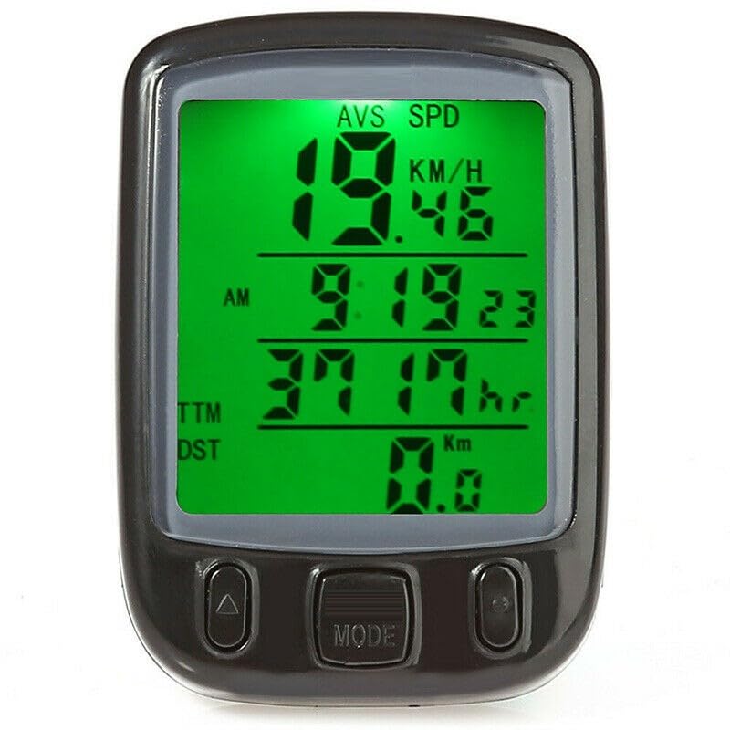 Western Gadget® Wireless Bike Computer, 28-Function Waterproof Bicycle Speedometer Odometer with LCD Backlight, Auto On/Off, Maintenance & Over-Speed Alerts Cycling Accessories