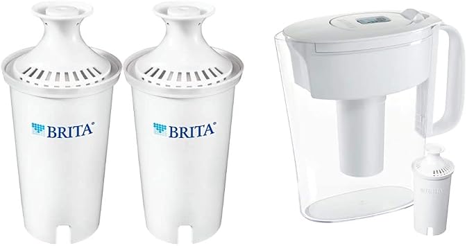 Brita Water Pitchers and Standard Replacement Filters Bundle 2 Count