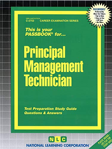 Principal Management Technician(Passbooks) (Career Examination Series)