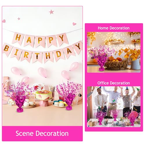 8 Pack Metallic Star Spray Centerpieces for Tables - Bulk 12.4" Foil Fountain Table Decorations for Large Events, Graduation 2026, Wedding Reception (Hot pink) by Syfonic - Image 4