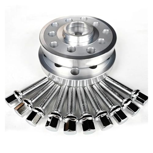 ���C�h�g���b�h�X�y�[�T�[ �p�� �S���t GTI �W�F�b�^�p�p�T�[�g�p�������O�{���g 14X1.5 20 �~�����[�g�� 0.8 �C���` 2 �� 5x100 5x112 �n�u�Z���g���b�N�z�C�[���X�y�[�T�[(Silver)
