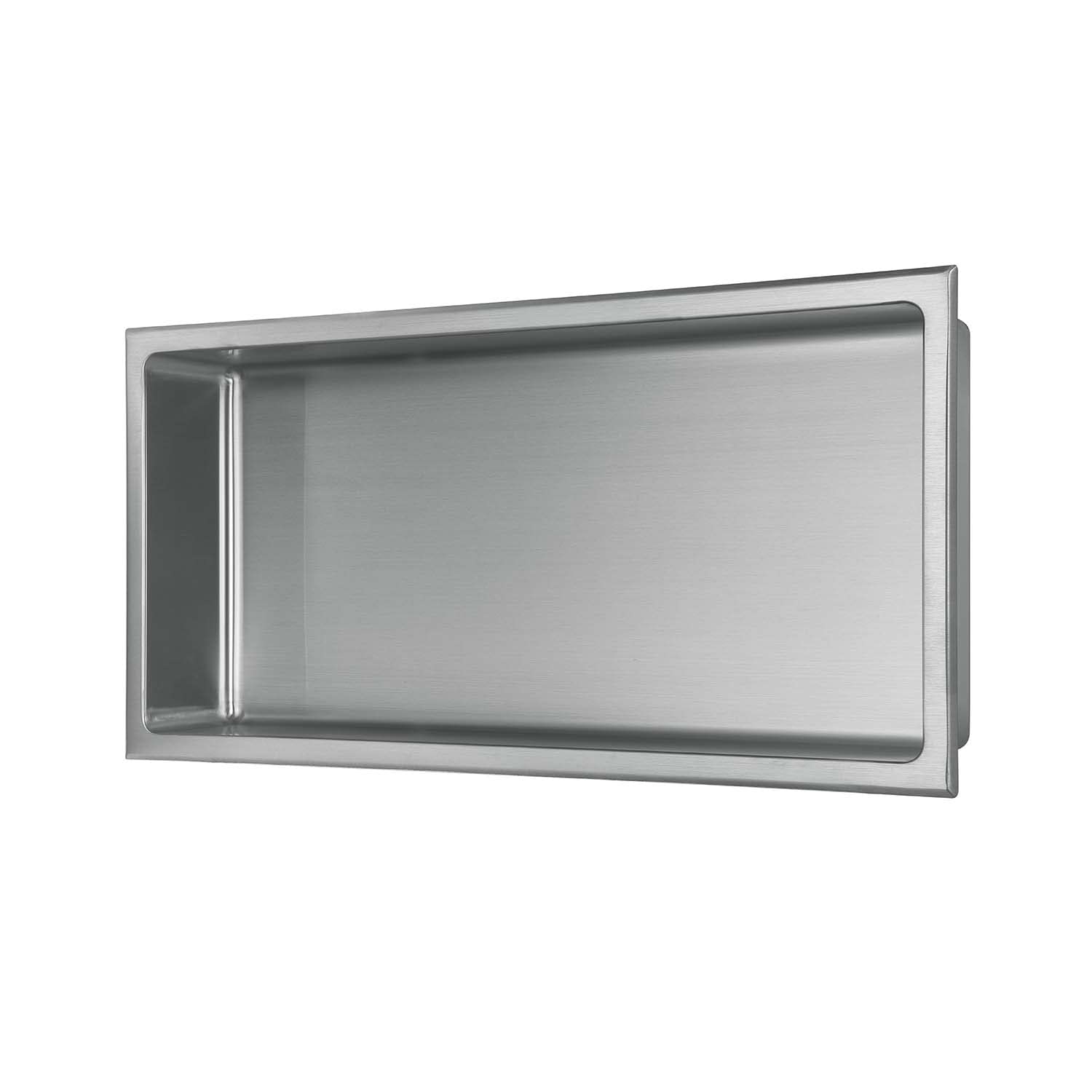Stilform Elegante Wandnische Gebürstet (60 x 30) Duschablage Nische| Stilvolle Ablage für Badezimmer| Hochwertiges 304 Edelstahl Duschnische