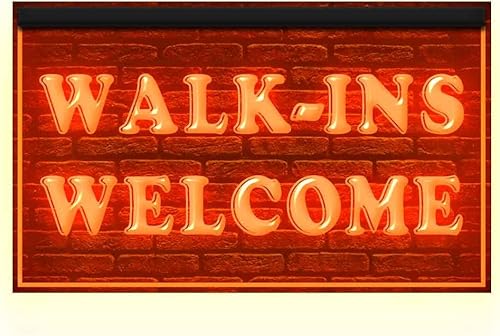 Miniatura 8 de 120017 Walk-Ins Welcome Barber Shop DVD Tienda de conveniencia Bar Pub Salón de Belleza Pantalla LED Luz Neón Letrero (21.5 x 12 pulgadas, 16