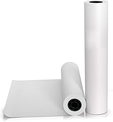 Rollo de papel de carnicero de 18 pulgadas x 164 pies, papel de regalo de estraza blanco de grado alimenticio para barbacoa, ahumador, congelar,