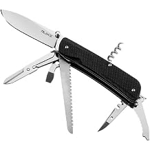 RUIKE LD42-B Black G10 Multi-Pocket Knife Folding 3.5" Mirror Blade &