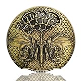 EZUO Spinning DND Dice Fidegt, Rotating Metal D&D Dice Set with 3D Relief Design, Set for Role Playing Gaming with Box, Replacement for D&D, MTG, Pathfinder, Shadowrun (Bronze)