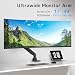 PUTORSEN 17-49 Zoll Monitor Halterung, Max 20 KG, Premium Aluminium Bildschirmhalterung for Flat/Curved Monitor with VESA 75 * 75/100 * 100 mm, Gasfeder Monitr Tischhalterung