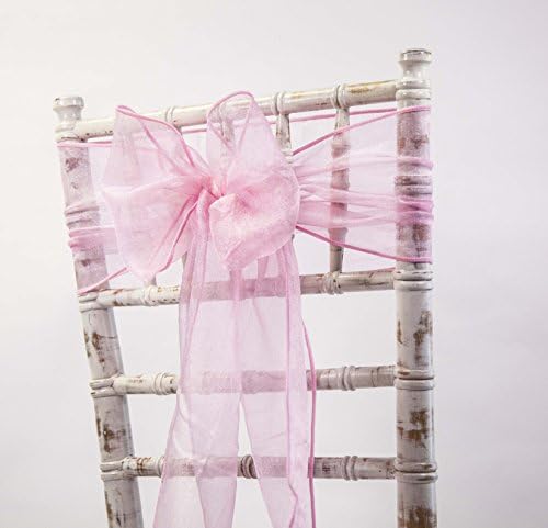 Organza Chair Sashes Bows - Wedding Decor Events - 80 Colours and Matching Runners Available (Black/Victoria Gold)
