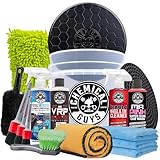 Chemical Guys Car Detailing Kit, Car Cleaning Kit with Total Interior Cleaner & Protectant, Sprayable Wheel Cleaner, Car Wash Soap, Bucket, Brushes, and Detailing Accessories - 17 Piece Wash Kit
