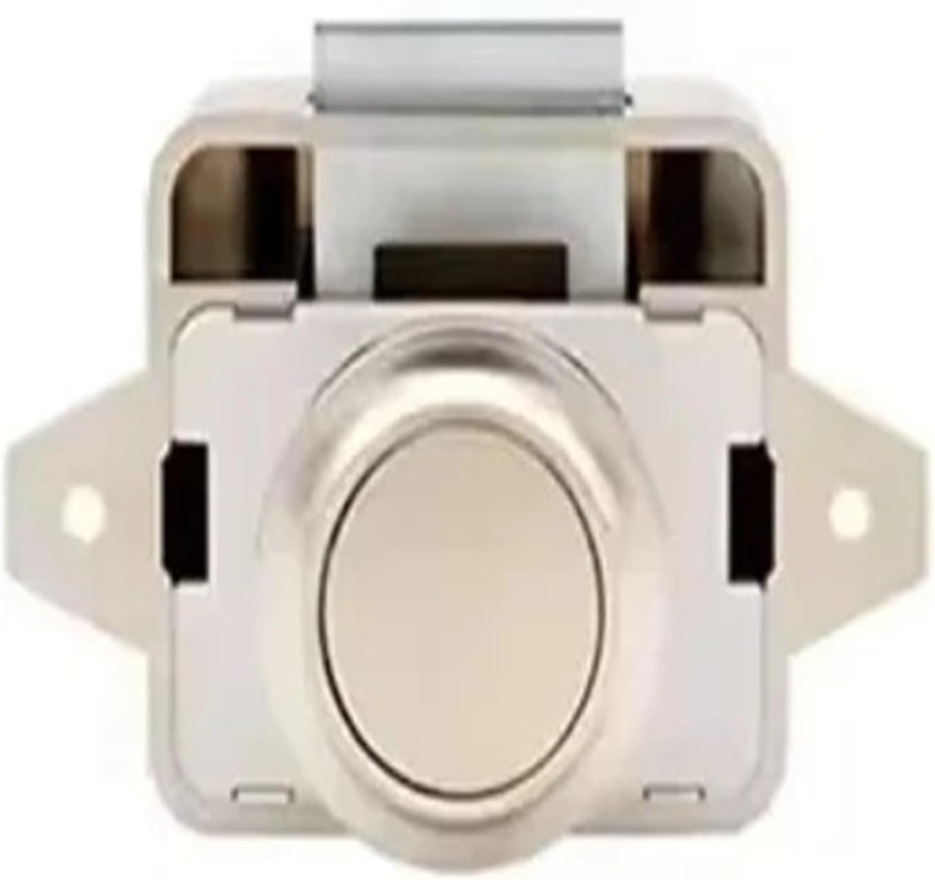 Keyless, handle free drawer lock, RV button switch lock, wardrobe door lock, yacht switch lock(Beige)