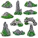 Rismise Diorama Rocks 10pcs Diorama Supplies Fake Rocks Artificial Garden Figurine Stone Scene Accessories Stone Miniature Stones Rock for Micro Train Railway Sand Table Landscape Garden Accessories