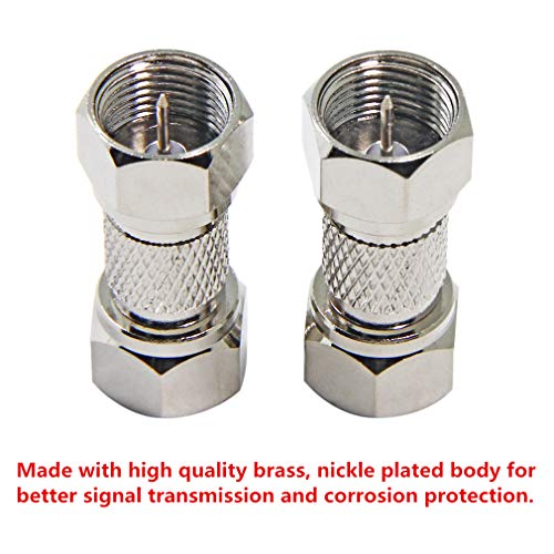 Male To Male Coax Connector, 2-Pack 75 Ohm F Type Rg6 Coaxial Cable Adapter, Cable Extension Coupler For Tv, Antenna, Splitter, Amplifier #TOP2