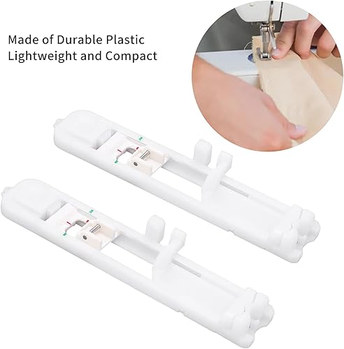 Miniatura 3 de 2 piezas de prensadora, prensadora de ojales de plástico, 1 paso de plástico, para máquina de coser, diseños y accesorios