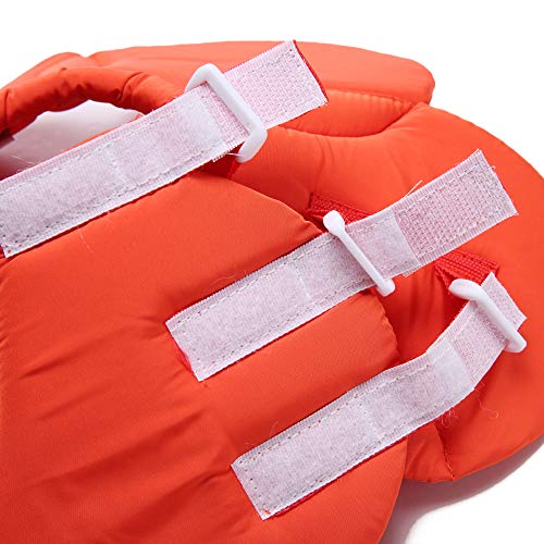 Image of Dog Cone E-Collar Flower Soft Elizabethan Waterproof Grooming Recovery Protective Adjustable Collar for Puppy Small Medium Dogs (S Neck:9-11in, Orange)