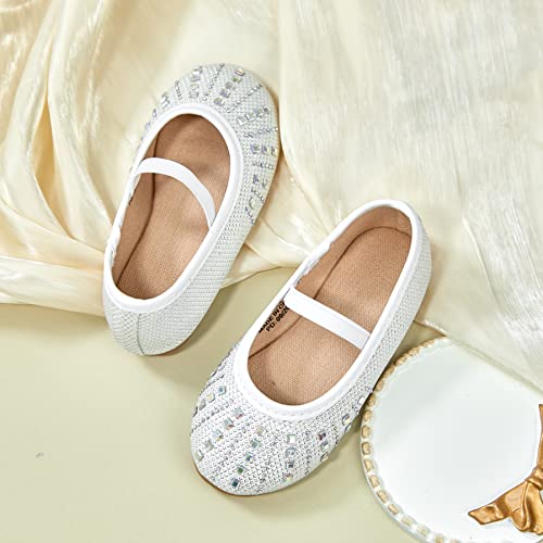 Image of GINFIVE Toddler Girls Dress Shoes Little Girls Mary Janes Ballerina Flats Shoes Toddler
