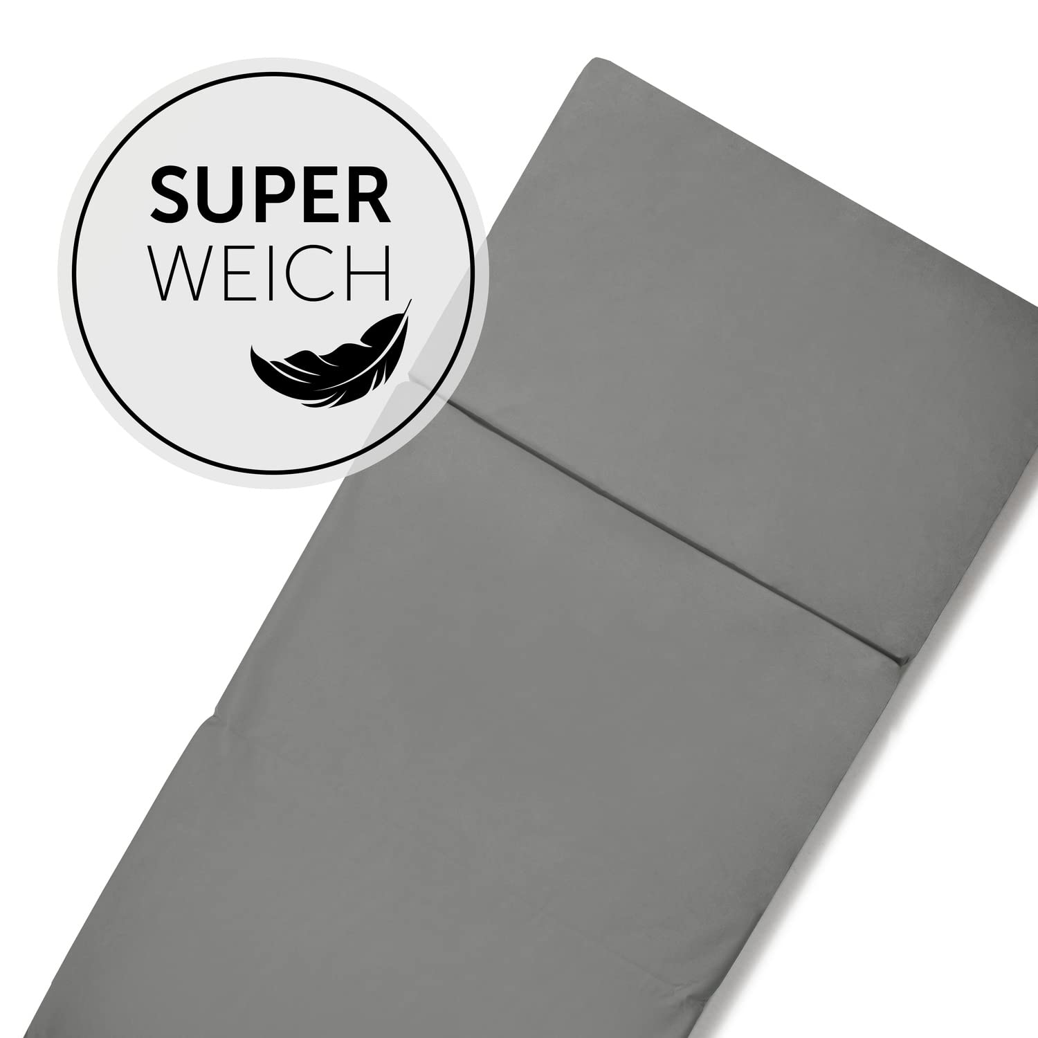 hauck Faltmatratze für Kinderreisebetten mit Tragetasche 120x60x5 cm, Klein Zusammenklappbar, Kompatibel mit Dream N Play Plus, Sleep N Play Go Plus, Play N Relax Center (Sleeper, Grey)