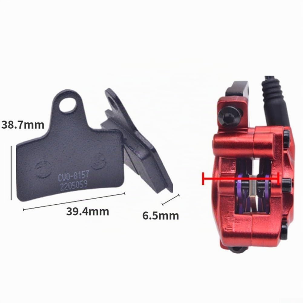 Eawfgtuw Set freno a disco idraulico per bici elettrica, con funzione di spegnimento automatico, struttura in alluminio CNC, pastiglie dei freni in metallo ispessite da 7 mm, tubo dell'olio