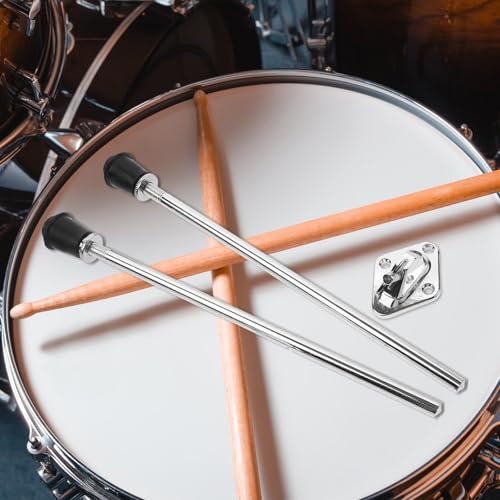 Kisangel Drum Stand Hardware 3Pcs Metal Bracket Set with Base and Straight Legs for Percussion Instruments Drum Kit Accessory Suitable for Performance and Display miniatura 6