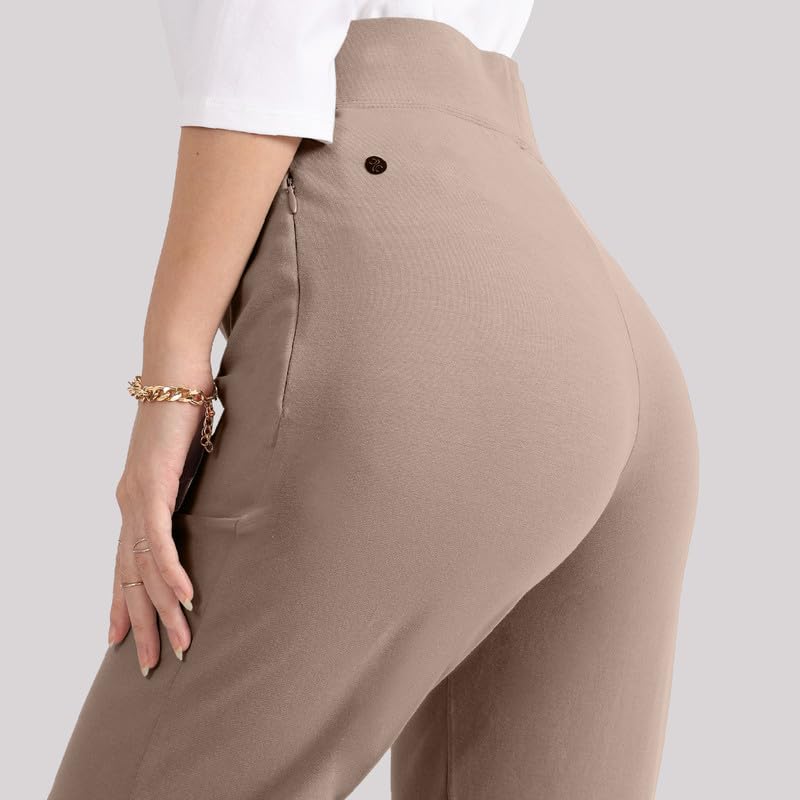 Image of BlissClub Women's Straight Fit Mid Rise Pants