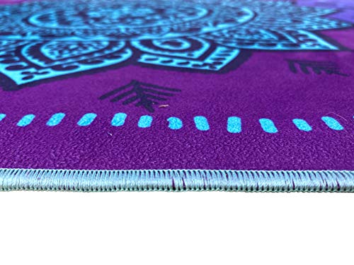 Tapete Yoga Pilates Estampado Aveludado (Mat) - Antiderrapante - Fases da Lua
