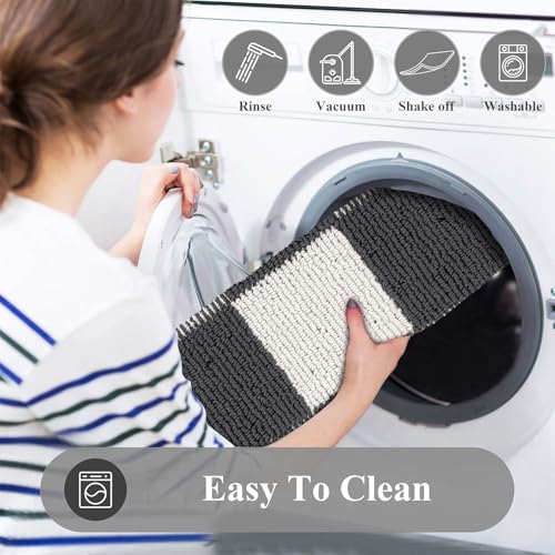 HEBE Indoor Door Mat 36"x59", Absorbent Dirt Resist Washable Front Door Mat Indoor Rugs for Entryway, Non Slip Inside Floor Mats, Low Profile Door Mats Entrance Mat by HEBE - Image 5