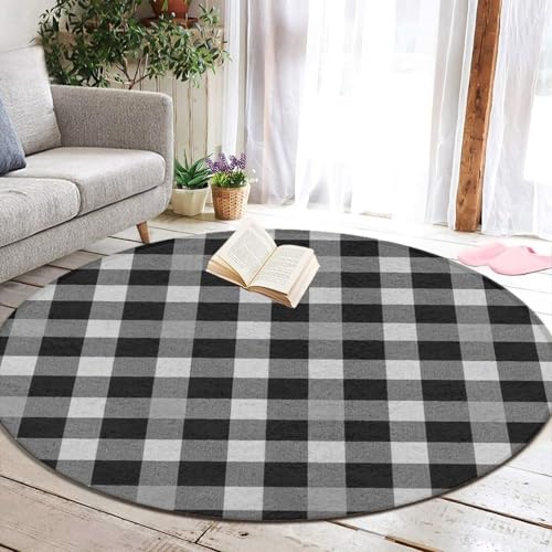 Tapete redondo moderno 150 cm antideslizante y lavable miniatura 6