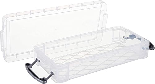 Miniatura 4 de WUWEOT Paquete de 8 cajas de lápices de plástico, caja de lápices de gran capacidad con tapa hermética, organizador de almacenamiento de