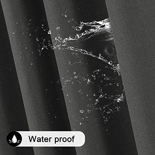 Size 50x102 Color Charcoal Grey 100% Blackout Linen Curtains 102 Inches Long 2 Panels for Bedroom,Modern Village Full Black Out Room Darkening Thermal Insulated Window Curtain Panels W50 x L102 Inch Length