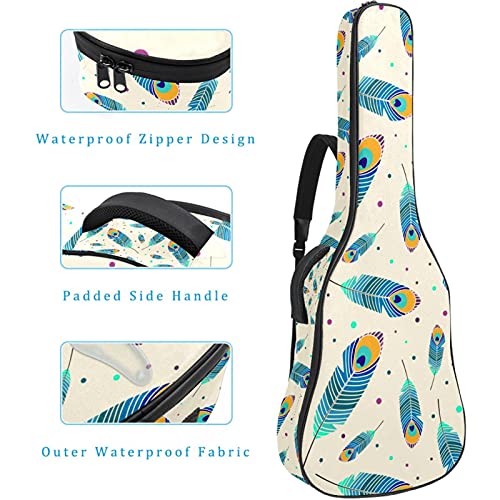 Housse de guitare acoustique antichoc sac à dos folk classique - 4