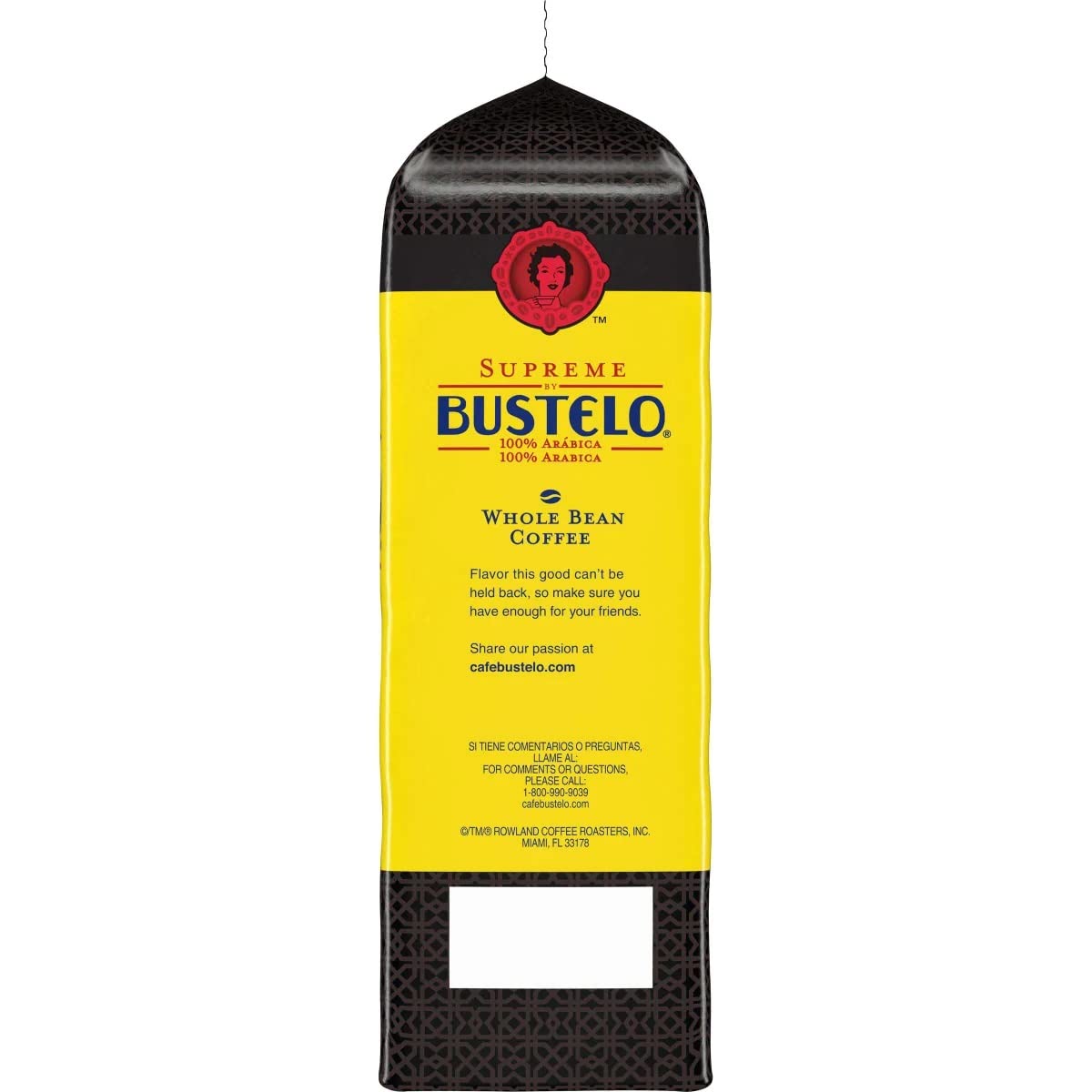 Supreme Bustelo Espresso Style Whole Bean Coffee Dark Roast 32 oz Each SMU01800 — view 6