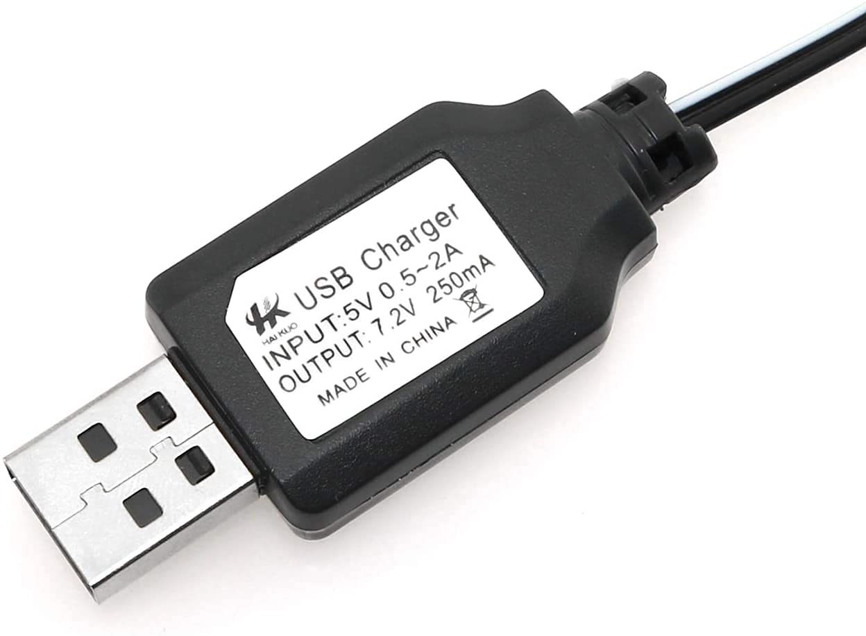 Cable Cargador USB Universal Con Conector SM-4P Para Baterías LiPo 2S De 7.4V – Compatible Con Coches RC, Drones, Aviones Y Barcos – Protección Contra Sobrecargas