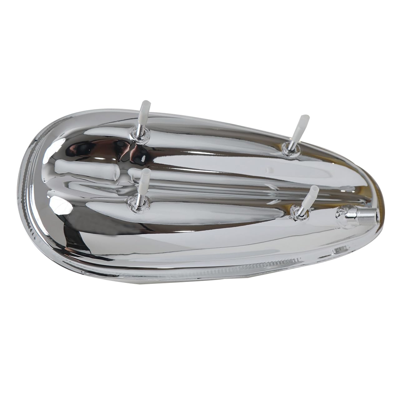 Depósito de combustible mejorado de 2 l con revestimiento brillante de 0.53 galones con rosca interna con tapa para motor de bicicleta motorizada de 80 cc, 66 cc y 49 cc (plateado)