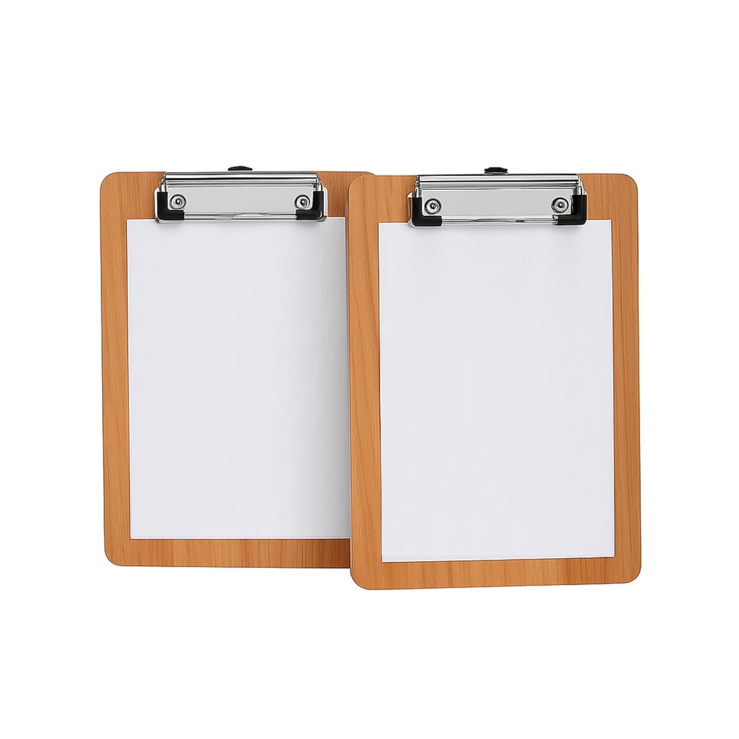 Mini Wooden Clipboards A5 Size with Low Profile Clip, 2-Pack | Light Wood Finish, Restaurants & Office, Writing Pad, Order Pad, Pocket Size-image-1