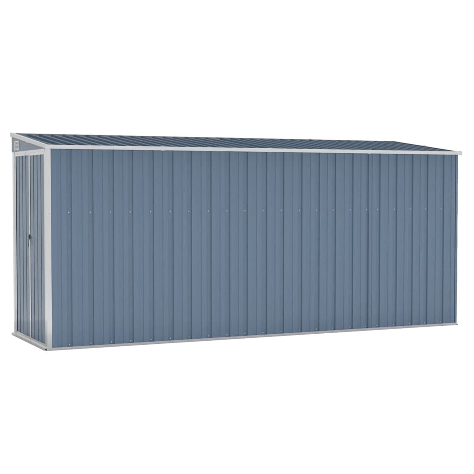 Outdoor Metal Garden Shed with Doors Wall mounted Steel Storage Shed for Garden Tools Anthracite 118x194x178 cm
