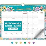 2026 Calendar, Monthly Wall Calendar from October 2025 to June 2027, 11.5