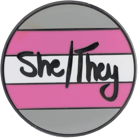 NonBinary SheThey Badge | LGBT+ Pride Gift Enamel Lapel Pin