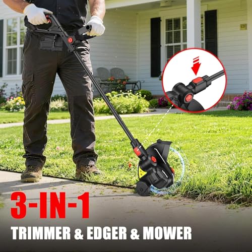 Image of 3-in-1 Cordless Weed Wacker Compatible with Milwaukee M18 18V Battery
